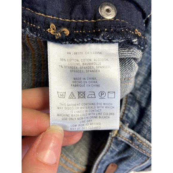 PILCRO ANTHROPOLOGIE Script High Rise Denim Jean Shorts Mid Wash Blue 30 - Picture 10 of 11